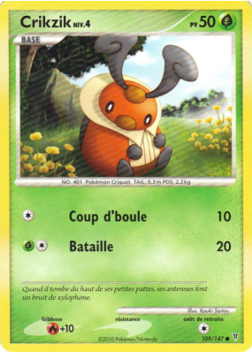 Carte Pokémon Crikzik 109/147 Commune Vainqueurs Suprêmes