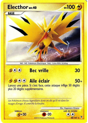 Carte Pokémon Electhor 48/147 Rare Vainqueurs Suprêmes