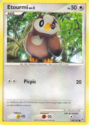 Carte Pokémon Etourmi 129/147 Commune Vainqueurs Suprêmes