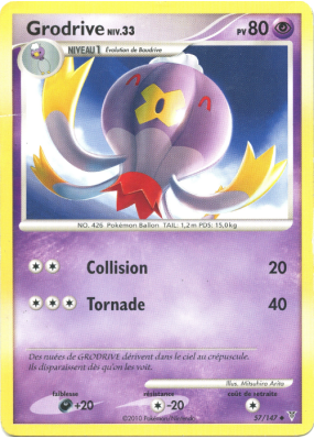 Carte Pokémon Grodrive 57/147 Peu commune Vainqueurs Suprêmes