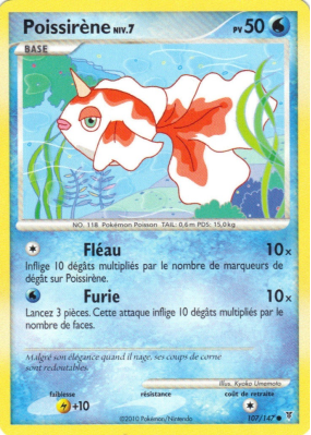Carte Pokémon Poissirène 107/147 Commune Vainqueurs Suprêmes