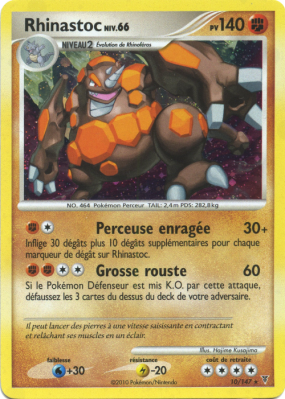 Carte Pokémon Rhinastoc 10/147 Holographique Vainqueurs Suprêmes