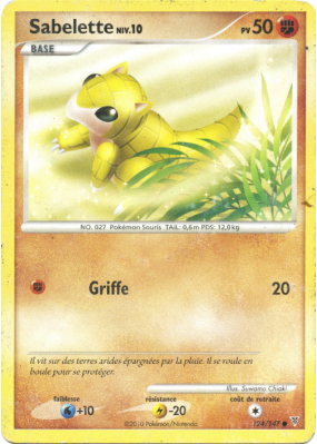 Carte Pokémon Sabelette 124/147 Commune Vainqueurs Suprêmes