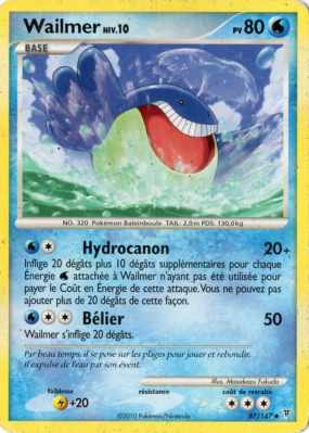 Carte Pokémon Wailmer 87/147 Peu commune Vainqueurs Suprêmes