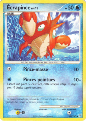 Carte Pokémon Écrapince 100/147 Commune Vainqueurs Suprêmes