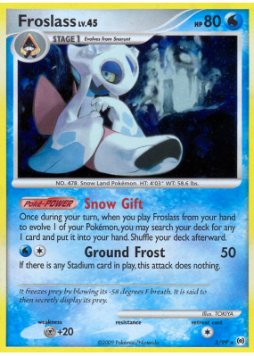 Carte Pokémon Froslass 2/99 Holographique Platinum Arceus