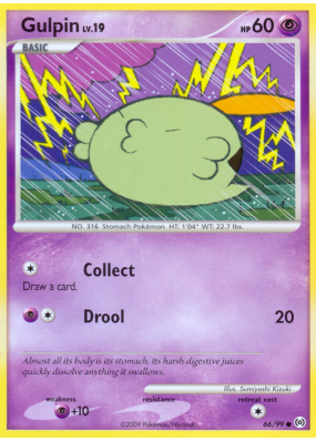Carte Pokémon Gulpin 66/99 Commune Platinum Arceus