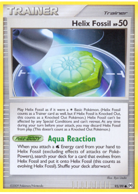 Carte Pokémon Helix Fossil 93/99 Commune Platinum Arceus