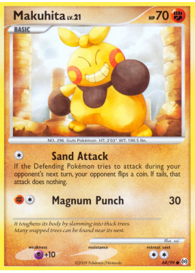 Carte Pokémon Makuhita 68/99 Commune Platinum Arceus