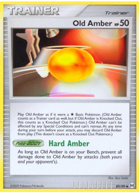Carte Pokémon Old Amber 89/99 Peu commune Platinum Arceus