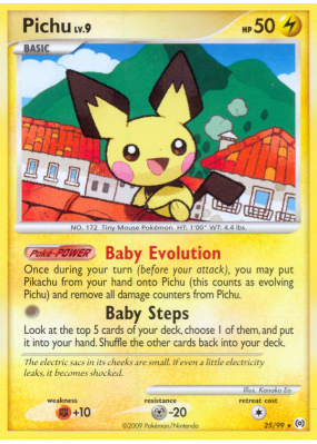 Carte Pokémon Pichu 25/99 Rare Platinum Arceus