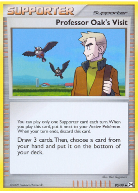 Carte Pokémon Professor Oak's Visit 90/99 Peu commune Platinum Arceus