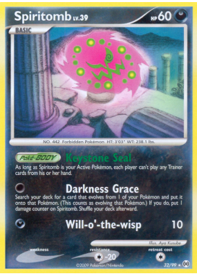 Carte Pokémon Spiritomb 32/99 Rare Platinum Arceus
