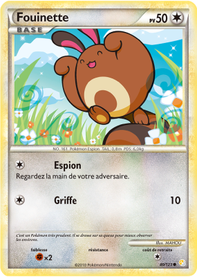 Carte Pokémon Fouinette 80/123 Commune HeartGold & SoulSilver (JCC)