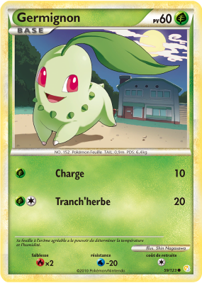 Carte Pokémon Germignon 59/123 Commune HeartGold & SoulSilver (JCC)