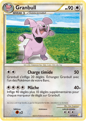 Carte Pokémon Granbull 22/123 Rare HeartGold & SoulSilver (JCC)