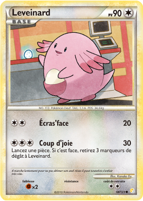 Carte Pokémon Leveinard 58/123 Commune HeartGold & SoulSilver (JCC)