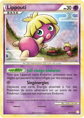 Carte Pokémon Lippouti 30/123 Rare HeartGold & SoulSilver (JCC)