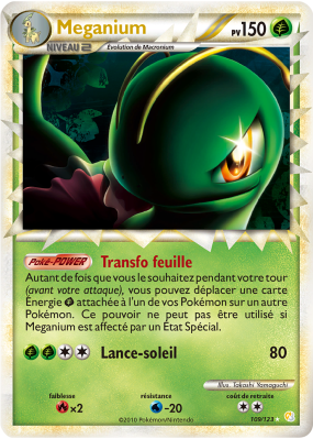 Carte Pokémon Meganium 109/123 Prime HeartGold & SoulSilver (JCC)