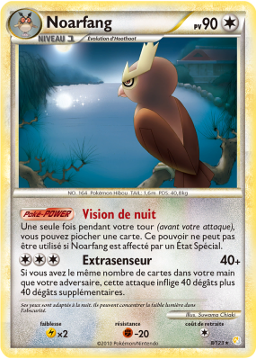 Carte Pokémon Noarfang 8/123 Holographique HeartGold & SoulSilver (JCC)