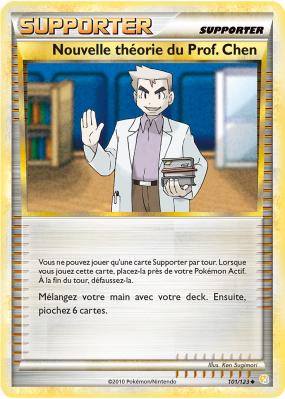 Carte Pokémon Nouvelle théorie du Prof. Chen 101/123 Peu commune HeartGold & SoulSilver (JCC)