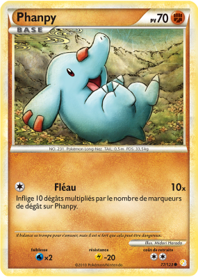 Carte Pokémon Phanpy 77/124 Commune HeartGold & SoulSilver (JCC)