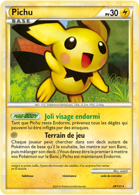 Carte Pokémon Pichu 28/123 Rare HeartGold & SoulSilver (JCC)