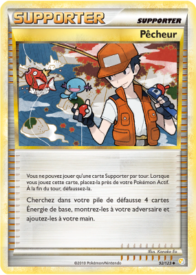 Carte Pokémon Pêcheur 92/123 Peu commune HeartGold & SoulSilver (JCC)