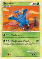 Carte Pokémon Scarhino 43/124 Peu commune HeartGold & SoulSilver (JCC)