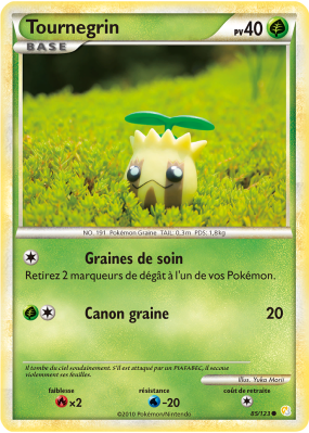 Carte Pokémon Tournegrin 85/123 Commune HeartGold & SoulSilver (JCC)
