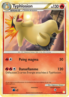 Carte Pokémon Typhlosion 32/123 Rare HeartGold & SoulSilver (JCC)