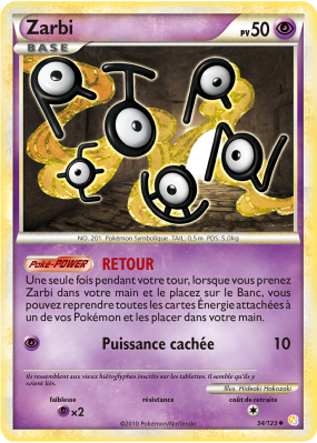 Carte Pokémon Zarbi 54/123 Peu commune HeartGold & SoulSilver (JCC)