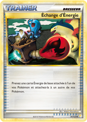 Carte Pokémon Échange d'Énergie 91/123 Peu commune HeartGold & SoulSilver (JCC)