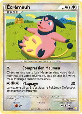 Carte Pokémon Écrémeuh 47/124 Peu commune HeartGold & SoulSilver (JCC)