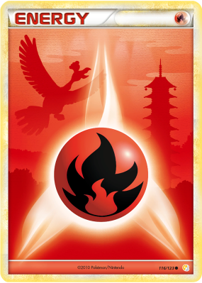 Carte Pokémon Énergie Feu 116/123 Commune HeartGold & SoulSilver (JCC)