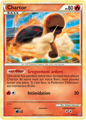 Carte Pokémon Chartor 25/95 Rare Déchaînement