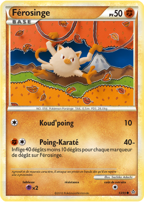 Carte Pokémon Férosinge 53/95 Commune Déchaînement