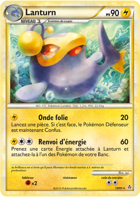 Carte Pokémon Lanturn 18/95 Rare Déchaînement
