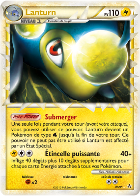 Carte Pokémon Lanturn 86/95 Prime Déchaînement