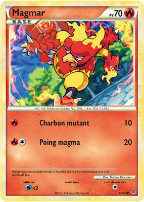 Carte Pokémon Magmar 52/95 Commune Déchaînement