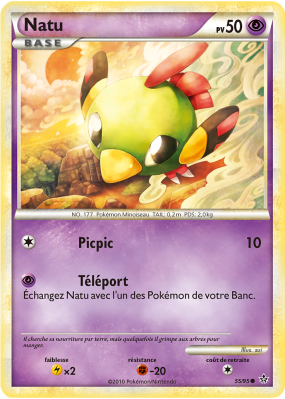 Carte Pokémon Natu 55/95 Commune Déchaînement