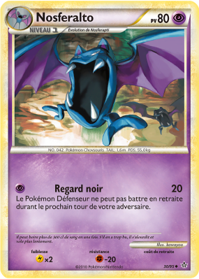 Carte Pokémon Nosferalto 30/95 Peu commune Déchaînement