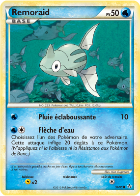 Carte Pokémon Remoraid 59/95 Commune Déchaînement
