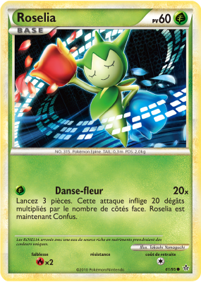 Carte Pokémon Roselia 61/95 Commune Déchaînement