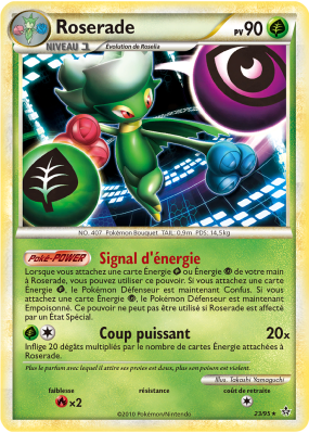 Carte Pokémon Roserade 23/95 Rare Déchaînement