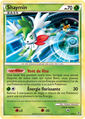 Carte Pokémon Shaymin 8/95 Holographique Déchaînement