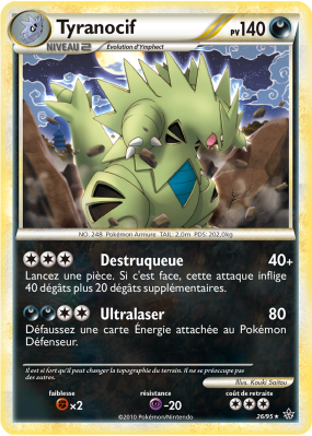 Carte Pokémon Tyranocif 26/95 Rare Déchaînement