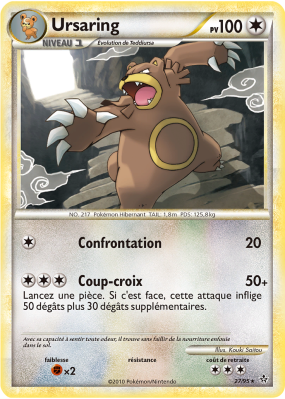 Carte Pokémon Ursaring 27/95 Rare Déchaînement