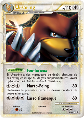Carte Pokémon Ursaring 89/95 Prime Déchaînement