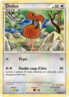 Carte Pokémon Doduo 45/90 Commune Indomptable